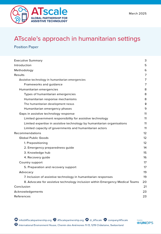 ATscale’s approach in humanitarian settings