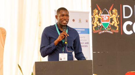 Principal Secretary (PS) for the State Department of Medical Services Dr Ouma Oluga addressing the side event attendees