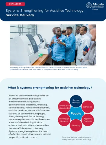 Systems strengthening for assistive technology service delivery
